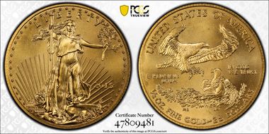 2015 $25 Gold Eagle MS69