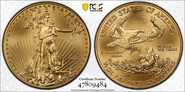 2016 $25 Gold Eagle 30th Anniversary MS69