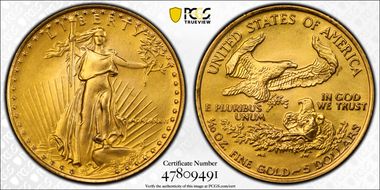 1986 $5 Gold Eagle MS68