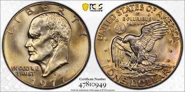 1977-D $1 MS65