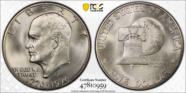1976-S $1 Silver MS67