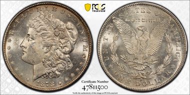 1878-S $1 MS62