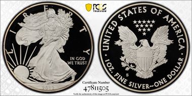 2012-S $1 Silver Eagle  75th Anniversary SF Mint Set PR69DCAM