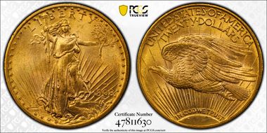 1908-D $20 Motto MS64