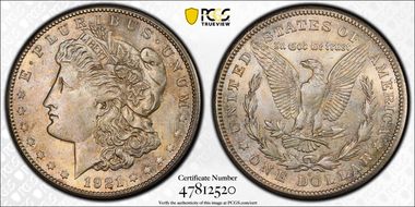 1921-S $1 VAM 1B-3a Thorn Head MS63