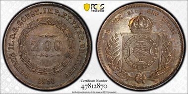 1856 200 R Spikes on crown MS63