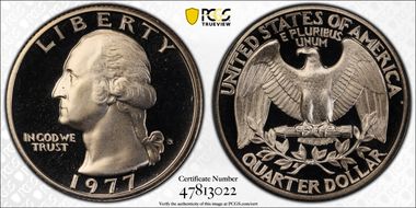 1977-S 25C PR69DCAM