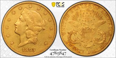 1893-S $20 XF45