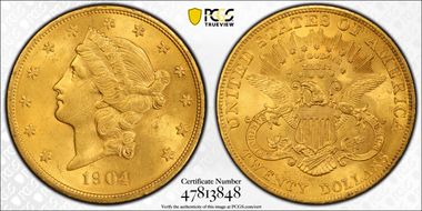 1904 $20 MS62