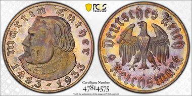 1933-A 2 Mk Luther J-352 PR65