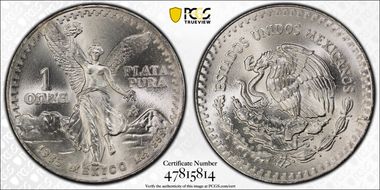 1985-Mo Onza Libertad Ag MS67