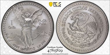 1993-Mo Onza Libertad Ag MS68