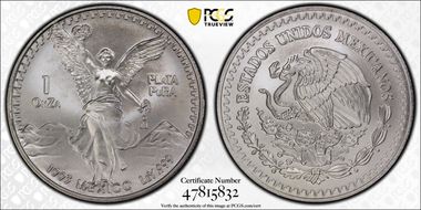 1993-Mo Onza Libertad Ag MS69