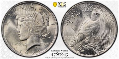 1922 $1 MS64