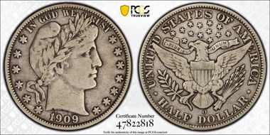 1909-O 50C VF25