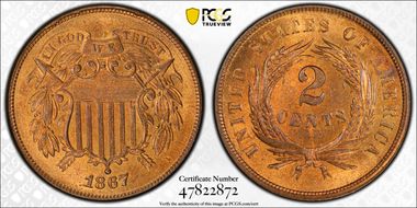 1867 2C DDO FS-101 MS65RD