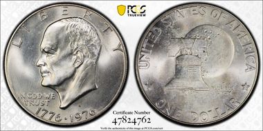 1976-S $1 Silver MS65