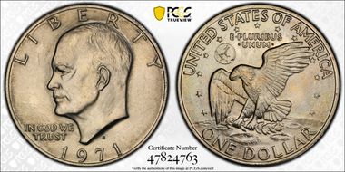 1971-S $1 Silver MS64