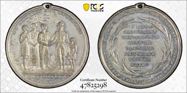 1838 Medal BHM-1879 WM Emancipation-West Indies MS62