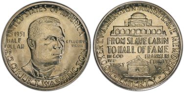 1951-S 50C Booker T. Washington MS66