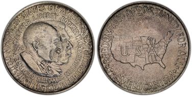 1952 50C Washington-Carver MS65