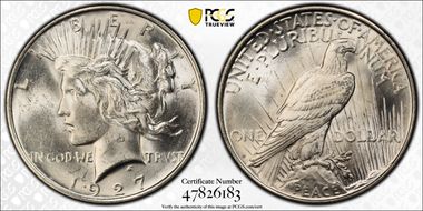 1927-D $1 MS62