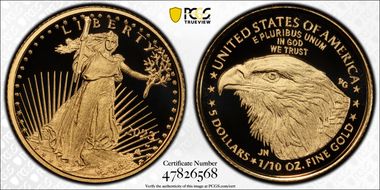 2023-W $5 Gold Eagle First Strike PR70DCAM