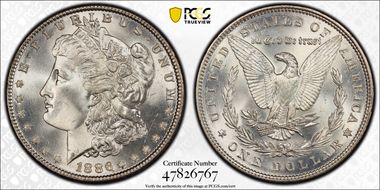 1886 $1 MS67+