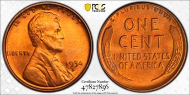 1934-D 1C MS67+ RD