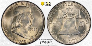 1951-D 50C MS64FBL