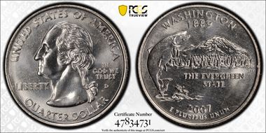 2007-D 25C Washington MS66