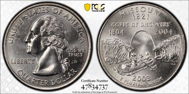 2003-D 25C Missouri MS66