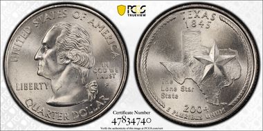 2004-P 25C Texas MS65+