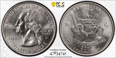 2002-D 25C Tennessee MS66