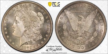 1879-S $1 MS67+