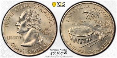2009-P 25C American Samoa MS64