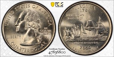 2000-P 25C Virginia MS65