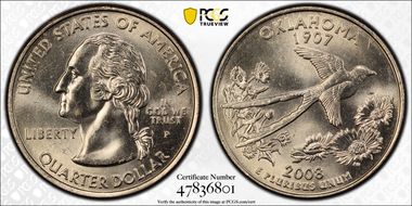 2008-P 25C Oklahoma MS65