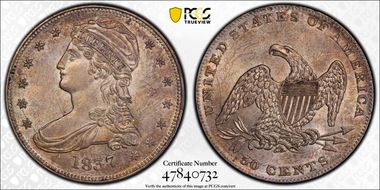 1837 50C GR-14 MS63