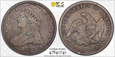 1839-O 50C GR-4, RPM VF20