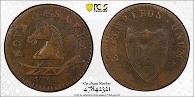 1788 NJ 1/2P Head Left, Maris 50-f VF25BN