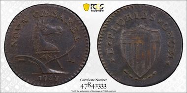 1787 NJ 1/2P PLURIBS, Maris 60-p N1BN