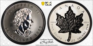 2023 $20 Maple Leaf - Super Incuse Rev PR Black Rhodium PR69