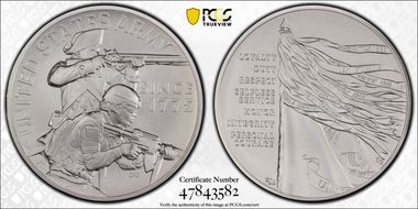 (2023-P) Medal U.S. Army Matte 2.5oz Ag MS69