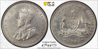 1934(m) Florin MS61