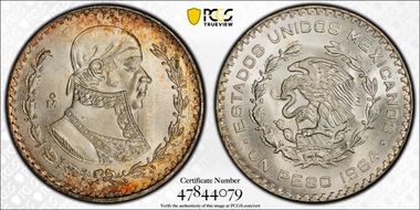 1964-Mo Peso KM-459 MS66+