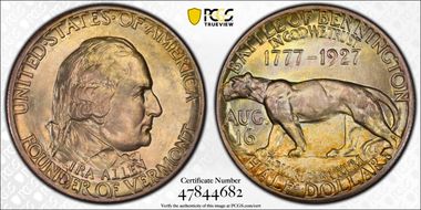 1927 50C Vermont MS67