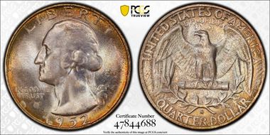 1952-S/S 25C RPM, FS-501 MS67+