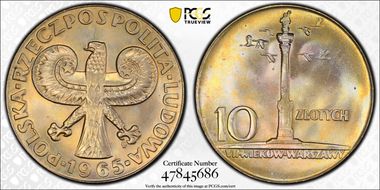 1965 MW 10 Zl Pillar MS67