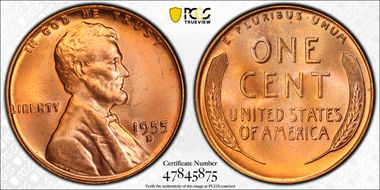 1955-D 1C MS66RD